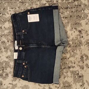 Levi's Denizen dark wash jean shorts